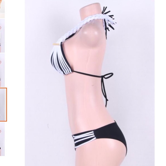 Avaliable Black&White Padded Bikini - Picture 3 of 4